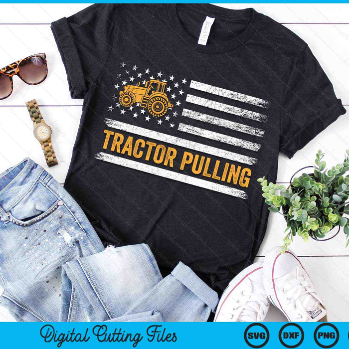 Tractor trekt Amerikaanse vlag 4 juli SVG PNG snijden afdrukbare bestanden Tractor trekt Amerikaanse vlag 4 juli SVG PNG snijden afdrukbare bestanden