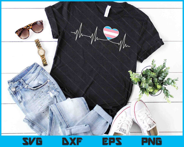 Transgender Flag Heart For Trans Pride And Transgender Pride SVG PNG Digital Printable Files