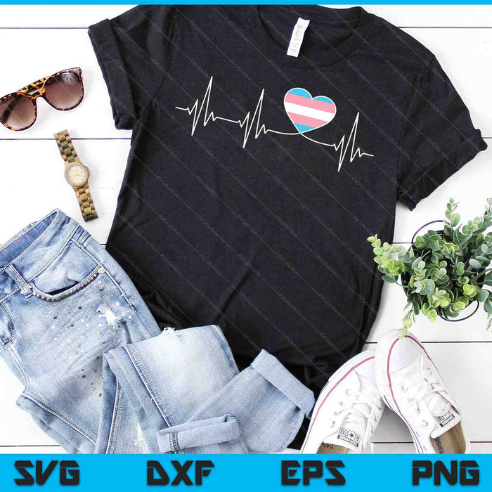 Transgender Flag Heart For Trans Pride And Transgender Pride SVG PNG Digital Printable Files