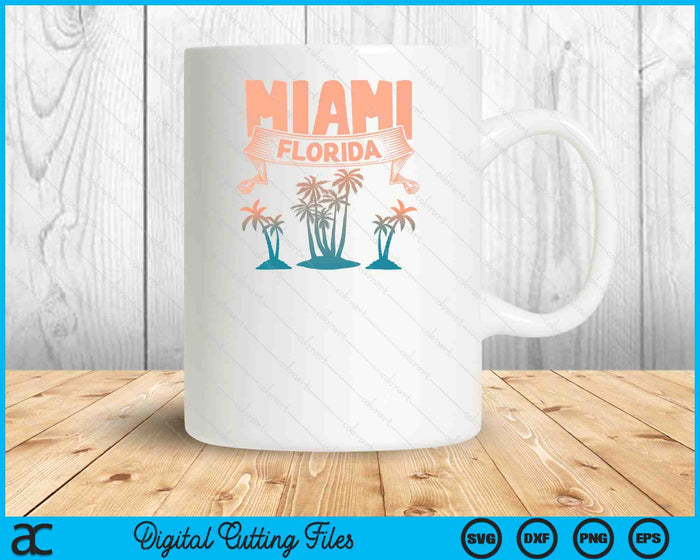 Tropical Summer Vacation Palm Trees Miami Beach SVG PNG Cutting Printable Files Tropical Summer Vacation Palm Trees Miami Beach SVG PNG Cutting Printable Files