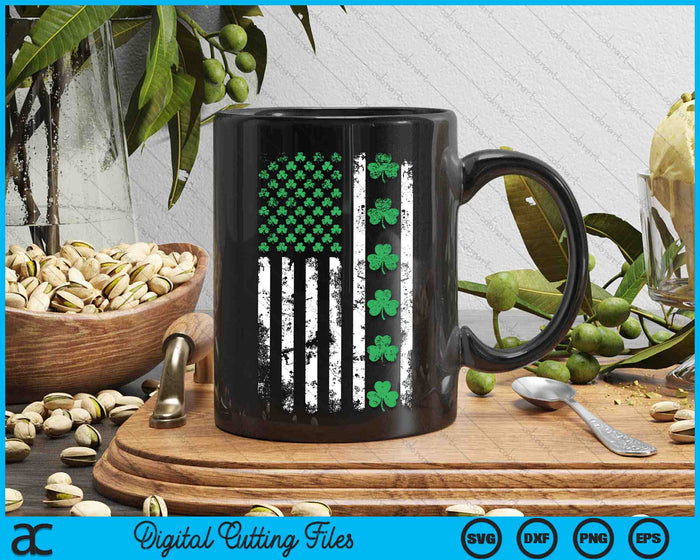 USA American Flag Shamrocks St Patricks Day SVG PNG Digital Printable Files USA American Flag Shamrocks St Patricks Day SVG PNG Digital Printable Files