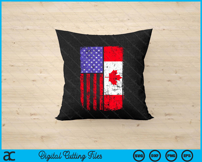 USA Canada Flag 4th of July Canadian American SVG PNG Digital Printable Files