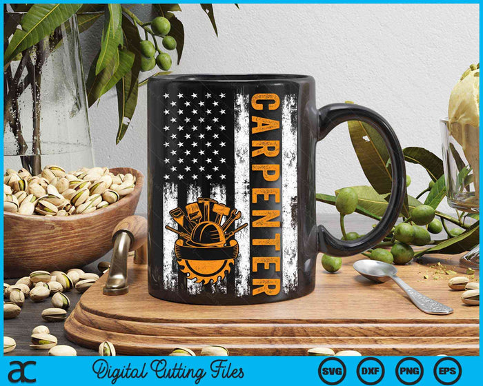 USA Flag Patriotic Carpenter American Flag SVG PNG Digital Cutting Files USA Flag Patriotic Carpenter American Flag SVG PNG Digital Cutting Files