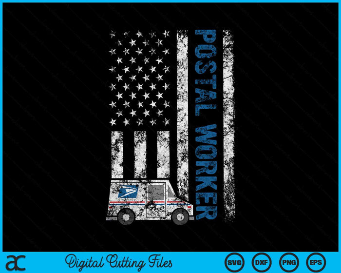 USA vlag patriottische postbeambte postbode SVG PNG digitale snijbestanden USA vlag patriottische postbeambte postbode SVG PNG digitale snijbestanden
