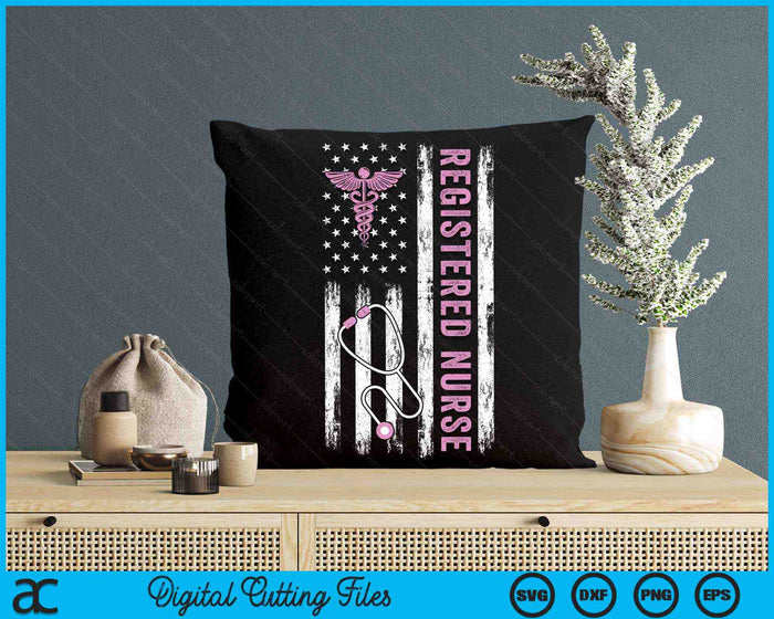 USA vlag patriottische geregistreerde verpleegster Amerikaanse vlag SVG PNG digitale snijden-bestanden USA vlag patriottische geregistreerde verpleegster Amerikaanse vlag SVG PNG digitale snijden-bestanden