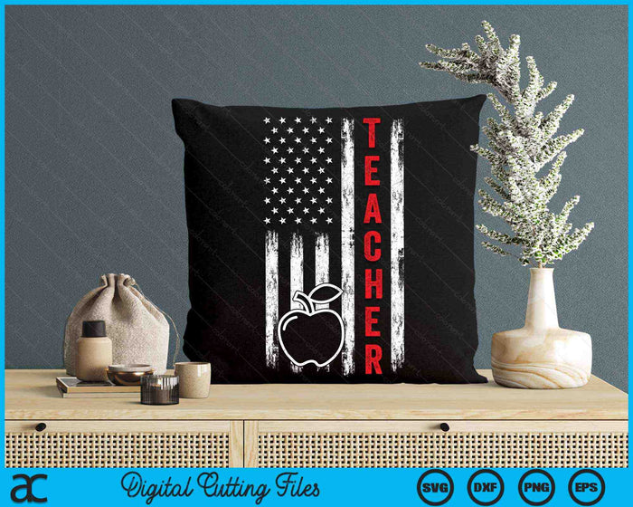 USA vlag patriottische leraar Amerikaanse vlag SVG PNG digitale snijbestanden USA vlag patriottische leraar Amerikaanse vlag SVG PNG digitale snijbestanden