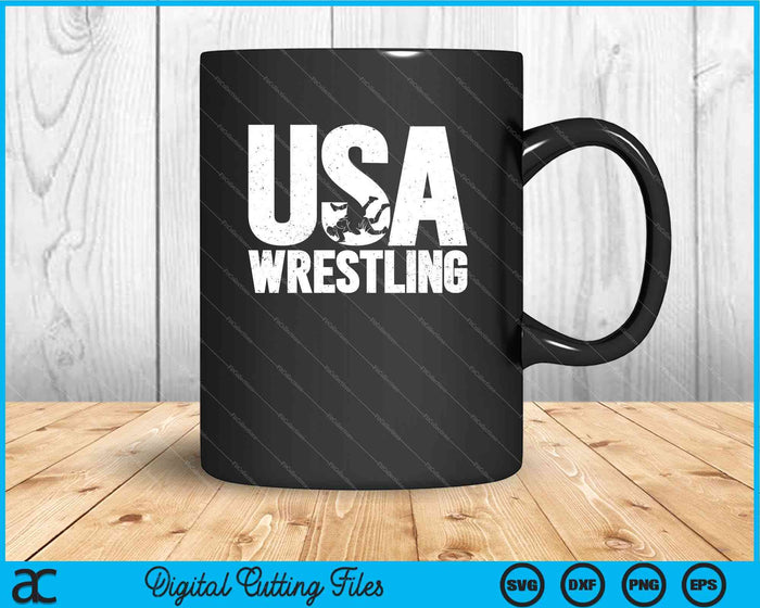 USA Wrestling Men's Wrestling Team Patriot USA Wrestler SVG PNG Digital Cutting Files