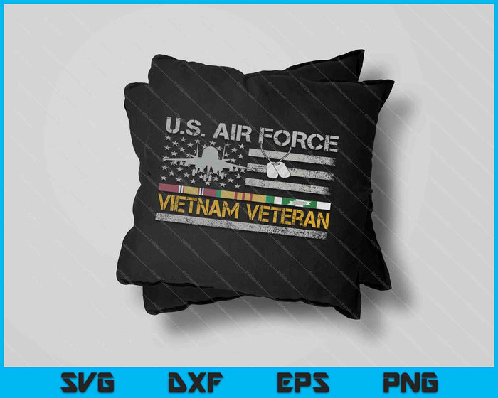US Air Force Vietnam Veteran USAF Veteran USA Flag SVG PNG Cutting Printable Files US Air Force Vietnam Veteran USAF Veteran USA Flag SVG PNG Cutting Printable Files