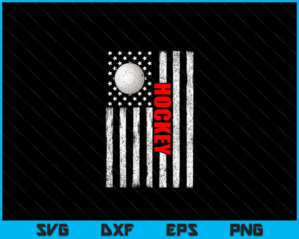 US American Flag Hockey Patriotic Hockey SVG PNG Digital Cutting Files