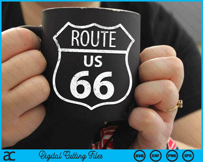 US Route 66 historisch teken SVG PNG snijden afdrukbare bestanden US Route 66 historisch teken SVG PNG snijden afdrukbare bestanden