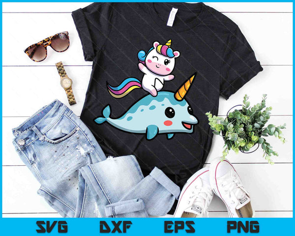 Unicorn Narwhal T shirt Girls Kids Rainbow Unicorns Squad SVG PNG Digital Cutting Files