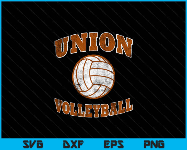 Union Volleyball Vintage Distressed SVG PNG Digital Cutting Files