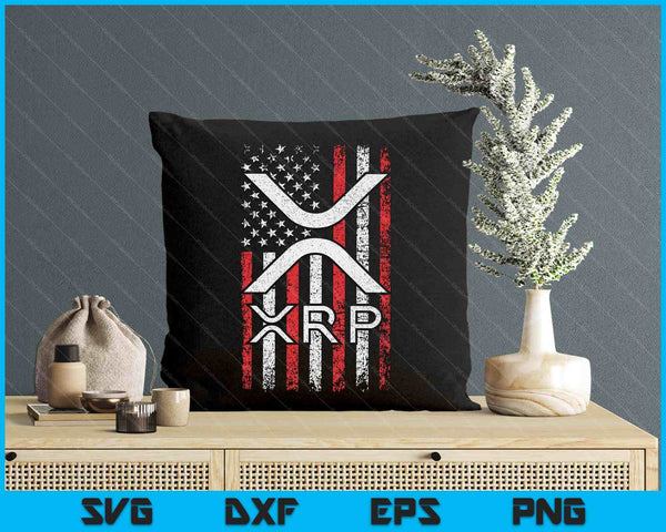 Us Flag Cryptocurrency Blockchain Xrp Crypto Investor SVG PNG Digital Printable Files