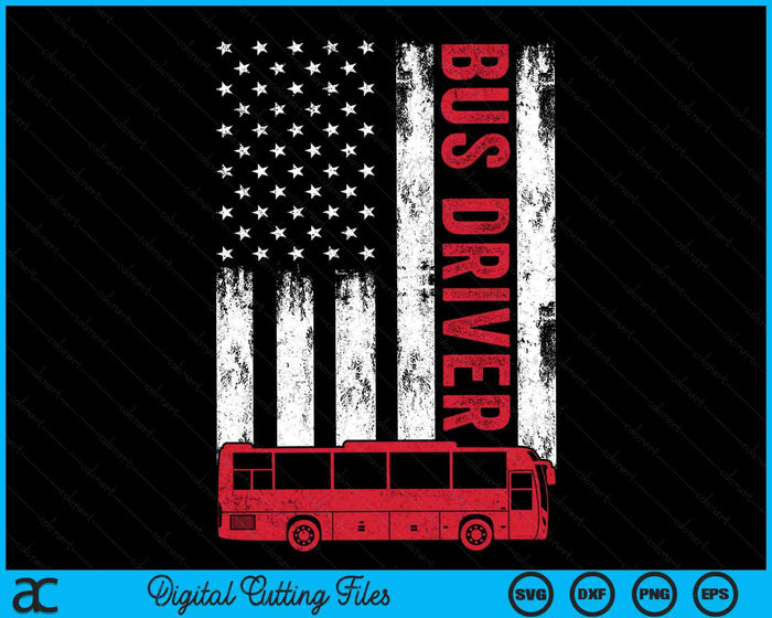 Usa Flag Patriotic Bus Driver American Flag SVG PNG Digital Cutting Files Usa Flag Patriotic Bus Driver American Flag SVG PNG Digital Cutting Files