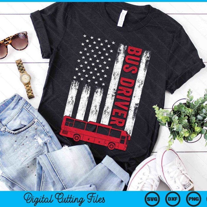 Usa Flag Patriotic Bus Driver American Flag SVG PNG Digital Cutting Files Usa Flag Patriotic Bus Driver American Flag SVG PNG Digital Cutting Files