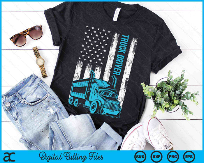 Usa Flag Patriotic Truck Driver American Flag SVG PNG Digital Cutting Files Usa Flag Patriotic Truck Driver American Flag SVG PNG Digital Cutting Files