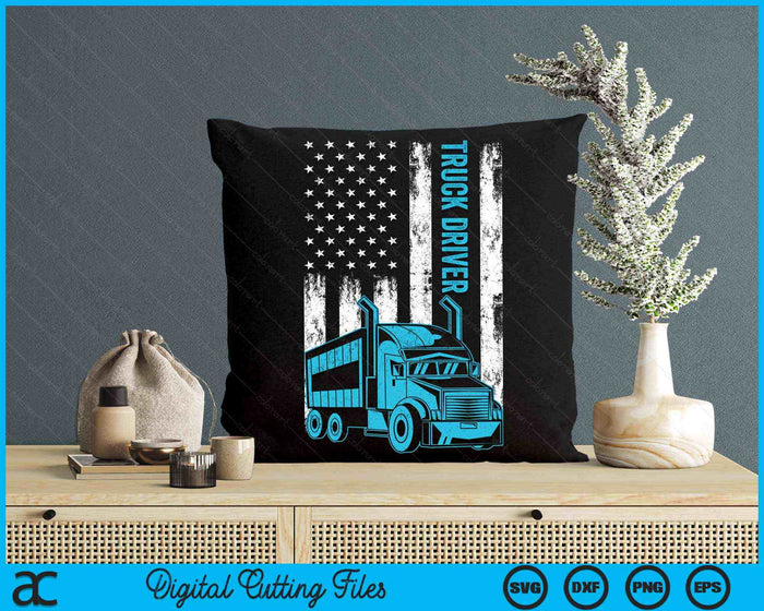 Usa Flag Patriotic Truck Driver American Flag SVG PNG Digital Cutting Files Usa Flag Patriotic Truck Driver American Flag SVG PNG Digital Cutting Files