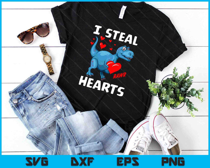Valentines Day Dinosaur Kids I Steal Hearts Cute Baby T-Rex SVG PNG Digital Cutting Files Valentines Day Dinosaur Kids I Steal Hearts Cute Baby T-Rex SVG PNG Digital Cutting Files