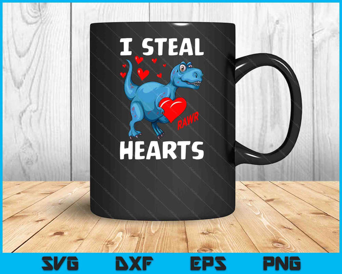 Valentines Day Dinosaur Kids I Steal Hearts Cute Baby T-Rex SVG PNG Digital Cutting Files Valentines Day Dinosaur Kids I Steal Hearts Cute Baby T-Rex SVG PNG Digital Cutting Files