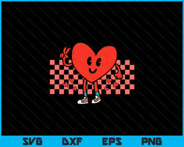 Valentines Day Heart Peace Hand Retro Groovy SVG PNG Digital Printable Files Valentines Day Heart Peace Hand Retro Groovy SVG PNG Digital Printable Files