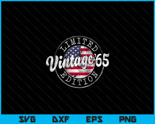 Vintage 1965 Flag Stamp 59th Birthday Gifts 59 Year Old SVG PNG Digital Cutting Files