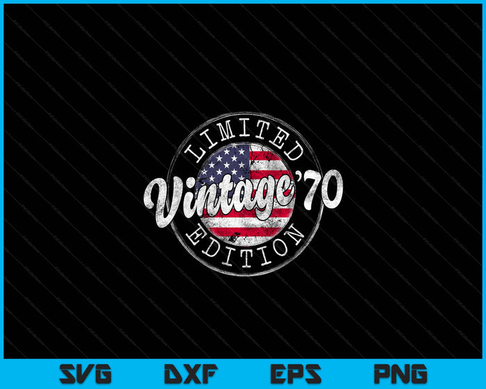 Vintage 1970 Flag Stamp 54th Birthday Gifts 54 Year Old SVG PNG Digital Cutting Files Vintage 1970 Flag Stamp 54th Birthday Gifts 54 Year Old SVG PNG Digital Cutting Files