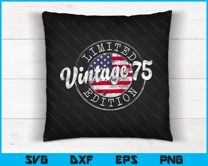 Vintage 1975 Flag Stamp 49th Birthday Gifts 49 Year Old SVG PNG Digital Cutting Files Vintage 1975 Flag Stamp 49th Birthday Gifts 49 Year Old SVG PNG Digital Cutting Files