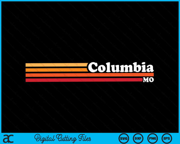 Vintage 1980 Estilo gráfico Columbia Missouri SVG PNG Archivo de corte digital