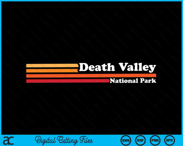 Vintage 1980 Estilo gráfico Parque Nacional Death Valley SVG PNG Archivo de corte digital