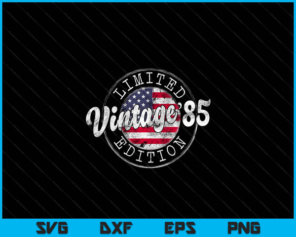 Vintage 1985 Flag Stamp 39th Birthday Gifts 39 Year Old SVG PNG Digital Cutting Files