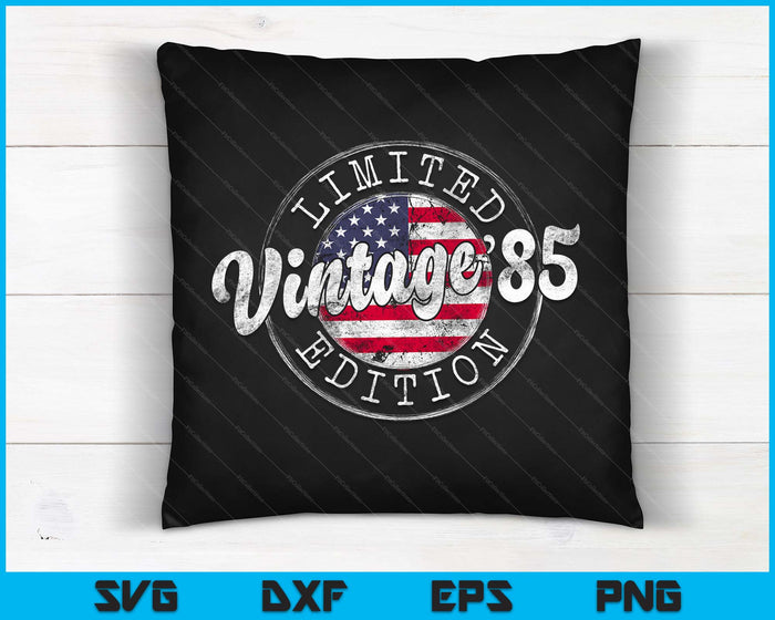 Vintage 1985 Flag Stamp 39th Birthday Gifts 39 Year Old SVG PNG Digital Cutting Files