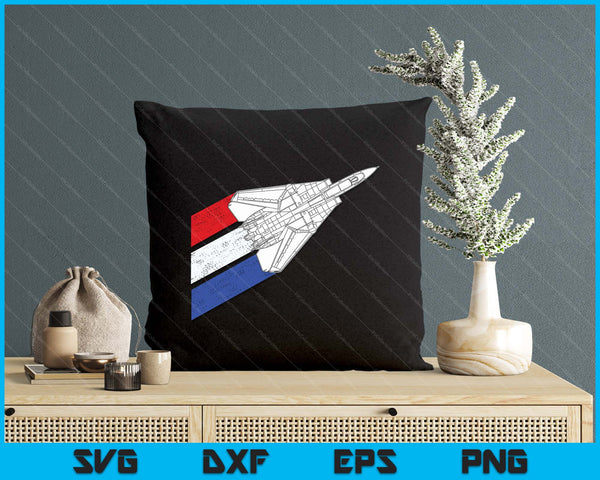 Vintage American Flag F14 Tomcat Airplane Schematic SVG PNG Digital Printable Files