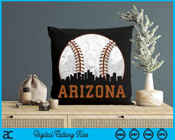 Vintage Arizona Cityscape Baseball SVG PNG Digital Printable Files Vintage Arizona Cityscape Baseball SVG PNG Digital Printable Files