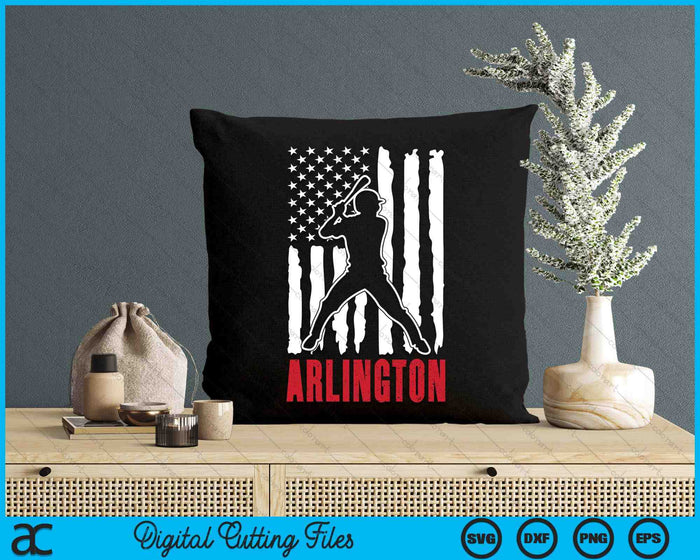 Vintage Arlington American Flag Distressed Baseball SVG PNG Digital Cutting Files Vintage Arlington American Flag Distressed Baseball SVG PNG Digital Cutting Files