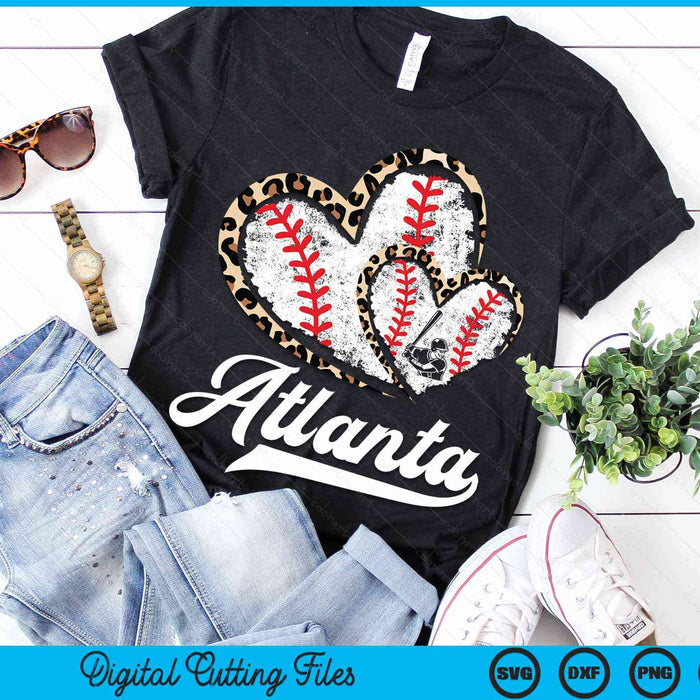 Vintage Atlanta Baseball Leopard Heart Baseball Fans SVG PNG Digital Cutting Files Vintage Atlanta Baseball Leopard Heart Baseball Fans SVG PNG Digital Cutting Files