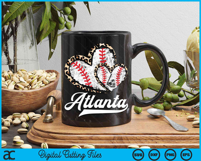 Vintage Atlanta Baseball Leopard Heart Baseball Fans SVG PNG Digital Cutting Files Vintage Atlanta Baseball Leopard Heart Baseball Fans SVG PNG Digital Cutting Files