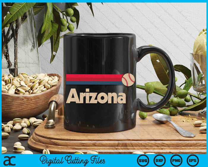 Vintage Baseball Arizona B-Ball Retro Stripes SVG PNG Digital Cutting Files Vintage Baseball Arizona B-Ball Retro Stripes SVG PNG Digital Cutting Files