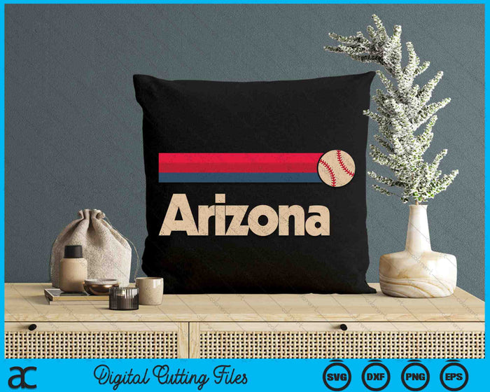 Vintage Baseball Arizona B-Ball Retro Stripes SVG PNG Digital Cutting Files Vintage Baseball Arizona B-Ball Retro Stripes SVG PNG Digital Cutting Files