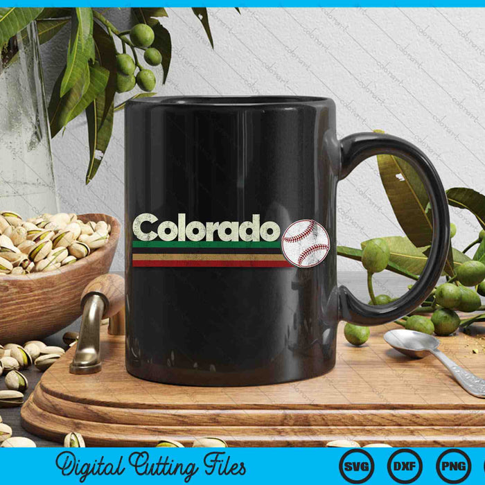 Vintage Baseball Colorado Baseball Retro Stripes SVG PNG Digital Cutting Files Vintage Baseball Colorado Baseball Retro Stripes SVG PNG Digital Cutting Files