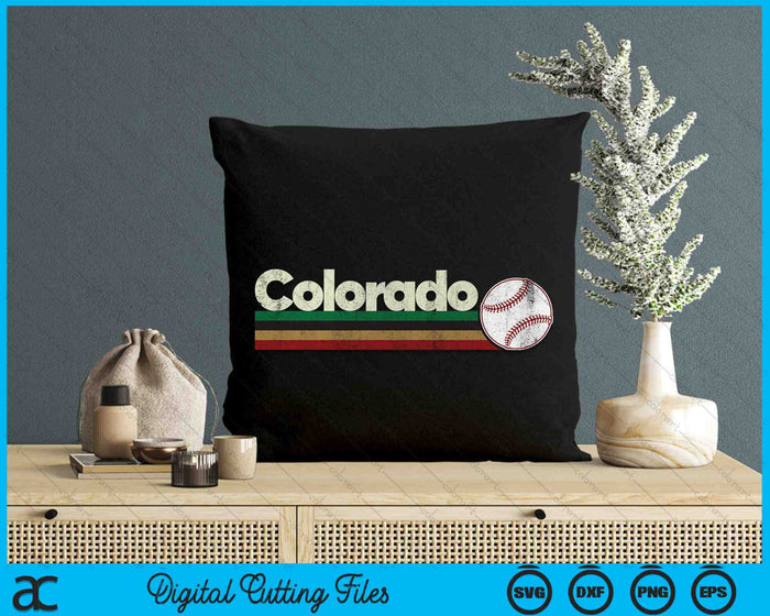 Vintage Baseball Colorado Baseball Retro Stripes SVG PNG Digital Cutting Files Vintage Baseball Colorado Baseball Retro Stripes SVG PNG Digital Cutting Files