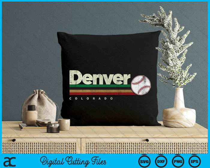 Vintage Baseball Denver City Baseball Retro Stripes SVG PNG Digital Cutting Files Vintage Baseball Denver City Baseball Retro Stripes SVG PNG Digital Cutting Files