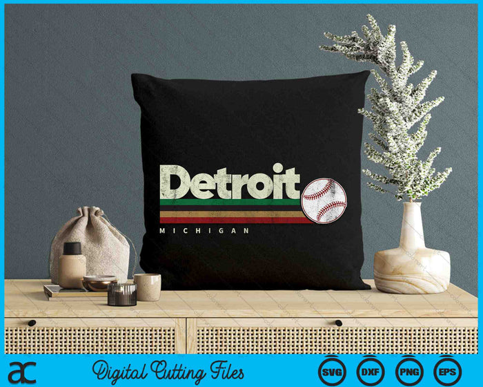 Vintage Baseball Detroit City Baseball Retro Stripes SVG PNG Digital Cutting Files Vintage Baseball Detroit City Baseball Retro Stripes SVG PNG Digital Cutting Files