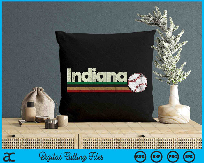 Vintage Baseball Indiana Baseball Retro Stripes SVG PNG Digital Cutting Files Vintage Baseball Indiana Baseball Retro Stripes SVG PNG Digital Cutting Files