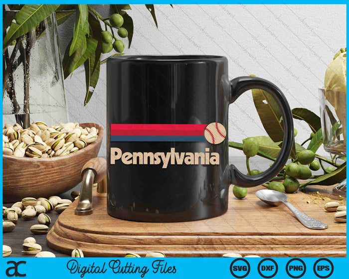 Vintage Baseball Pennsylvania B-Ball Retro Stripes SVG PNG Digital Cutting Files Vintage Baseball Pennsylvania B-Ball Retro Stripes SVG PNG Digital Cutting Files