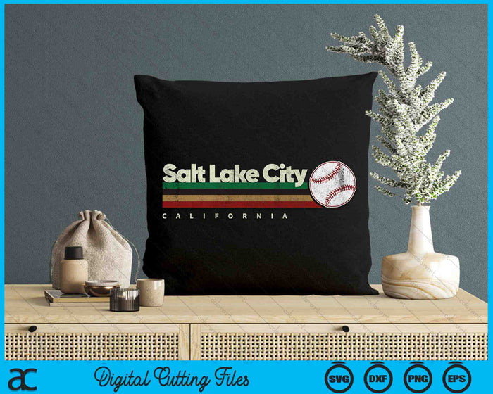 Vintage Baseball Salt Lake City Baseball Retro Stripes SVG PNG Digital Cutting Files Vintage Baseball Salt Lake City Baseball Retro Stripes SVG PNG Digital Cutting Files