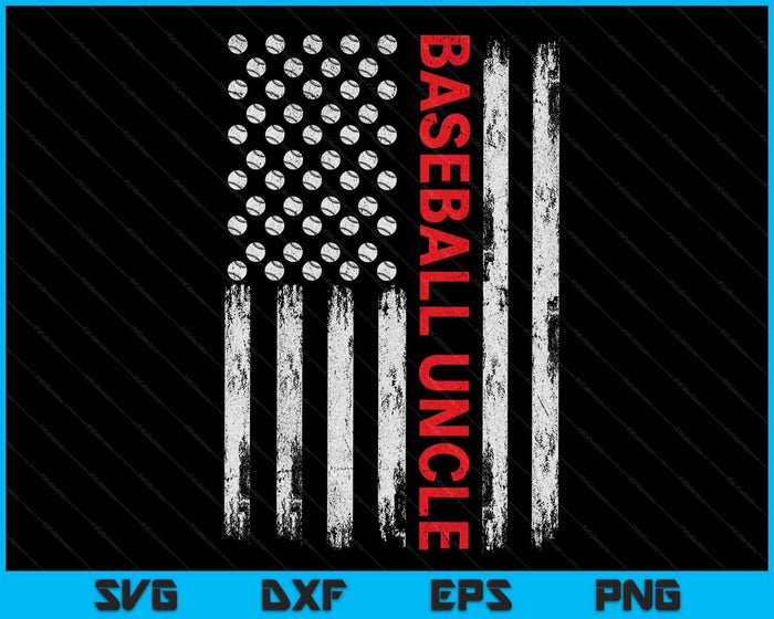 Vintage Baseball Uncle USA Flag SVG PNG Digital Printable Files Vintage Baseball Uncle USA Flag SVG PNG Digital Printable Files