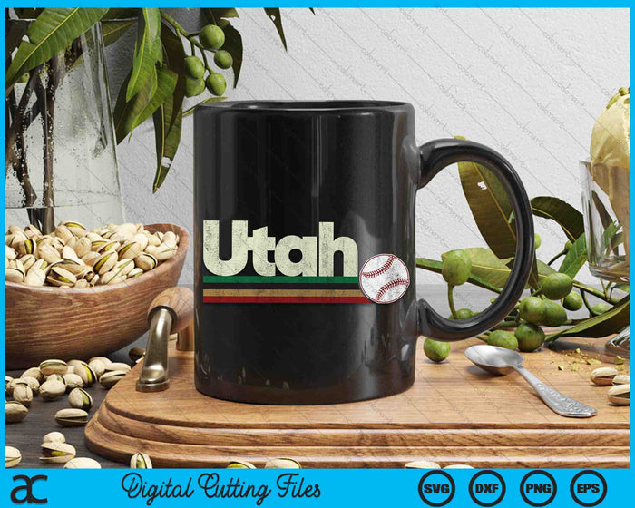 Vintage Baseball Utah Baseball Retro Stripes SVG PNG Digital Cutting Files Vintage Baseball Utah Baseball Retro Stripes SVG PNG Digital Cutting Files