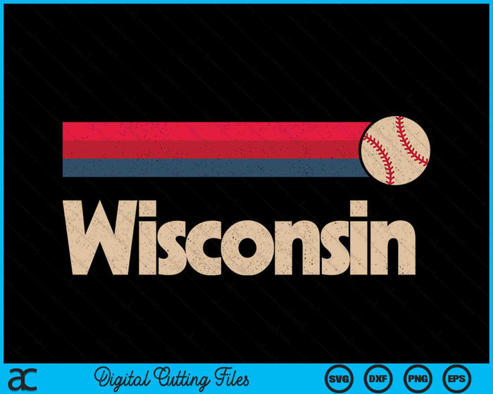 Vintage Baseball Wisconsin B-Ball Retro Stripes SVG PNG Digital Cutting Files Vintage Baseball Wisconsin B-Ball Retro Stripes SVG PNG Digital Cutting Files