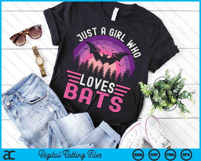 Vintage Bat Just A Girl Who Loves Bats Funny Bat Halloween SVG PNG Digital Cutting File Vintage Bat Just A Girl Who Loves Bats Funny Bat Halloween SVG PNG Digital Cutting File