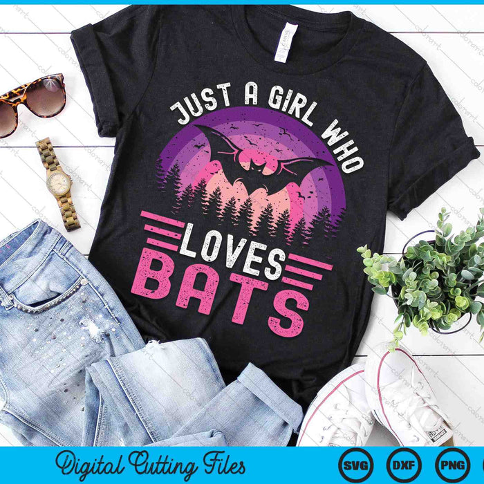Vintage Bat Just A Girl Who Loves Bats Funny Bat Halloween SVG PNG Digital Cutting File Vintage Bat Just A Girl Who Loves Bats Funny Bat Halloween SVG PNG Digital Cutting File
